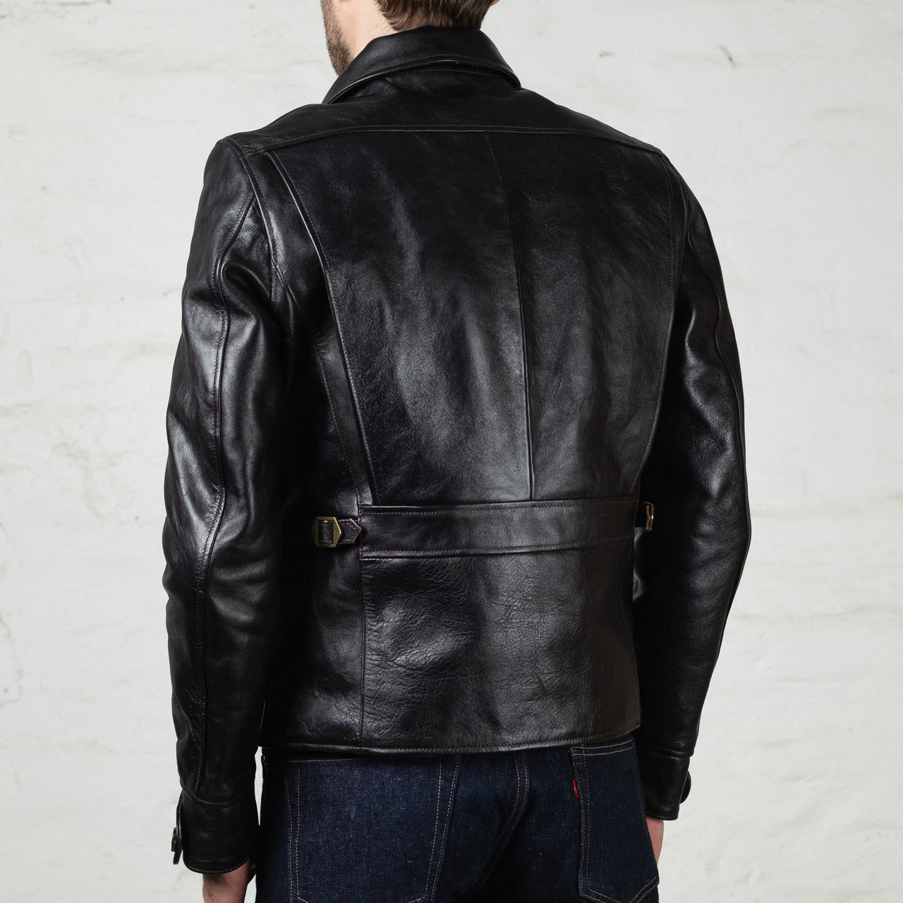 Pferdelederjacke "Helix Rider Unus" Schwarz