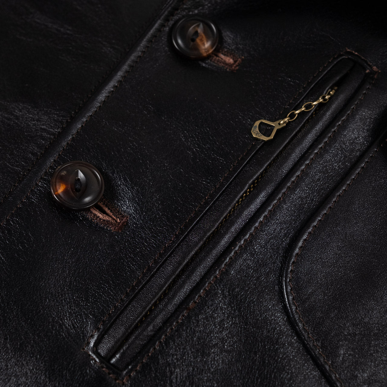 Pferdelederjacke "Helix Rider Unus" Schwarz