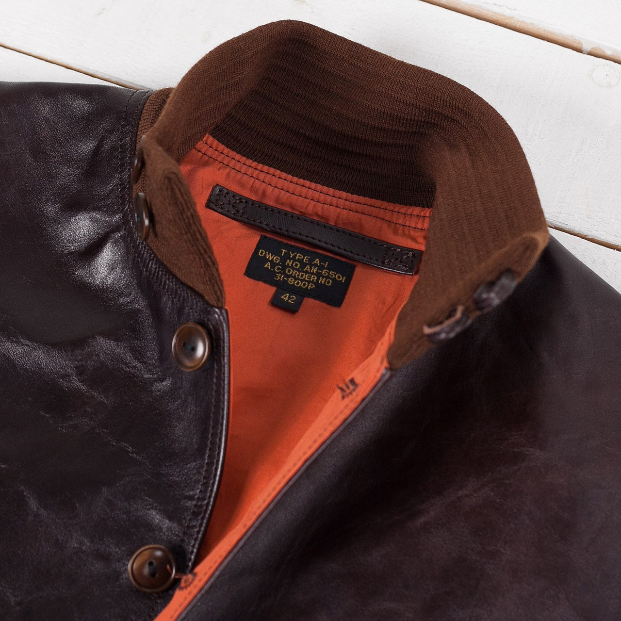 Horsehide A-1 Flight Jacket Seal Brown