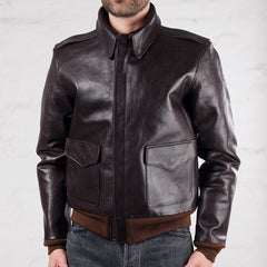 Horsehide A-2 Flight Jacket Seal Brown
