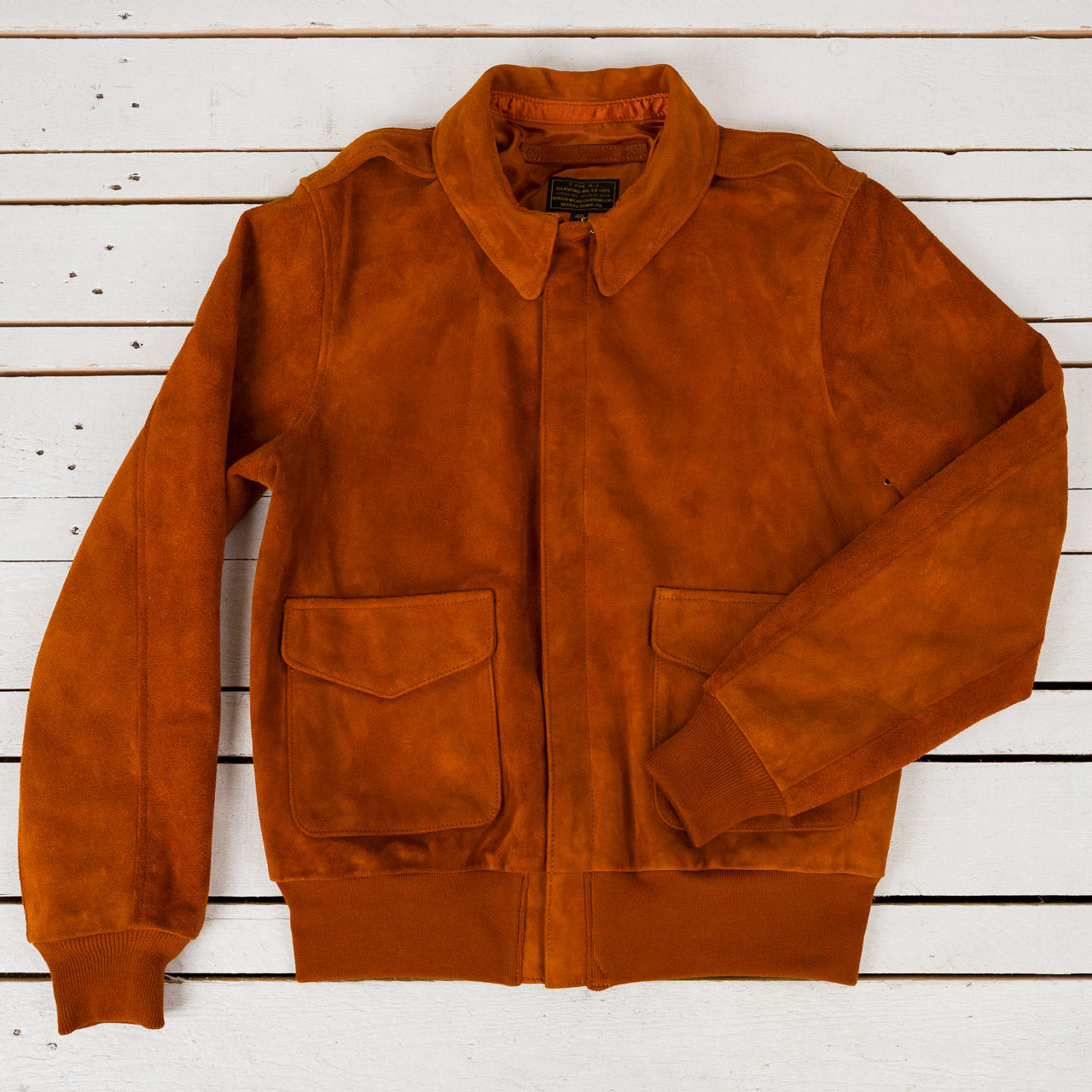 Suede Horsehide A-2 Flight Jacket Suede Brown