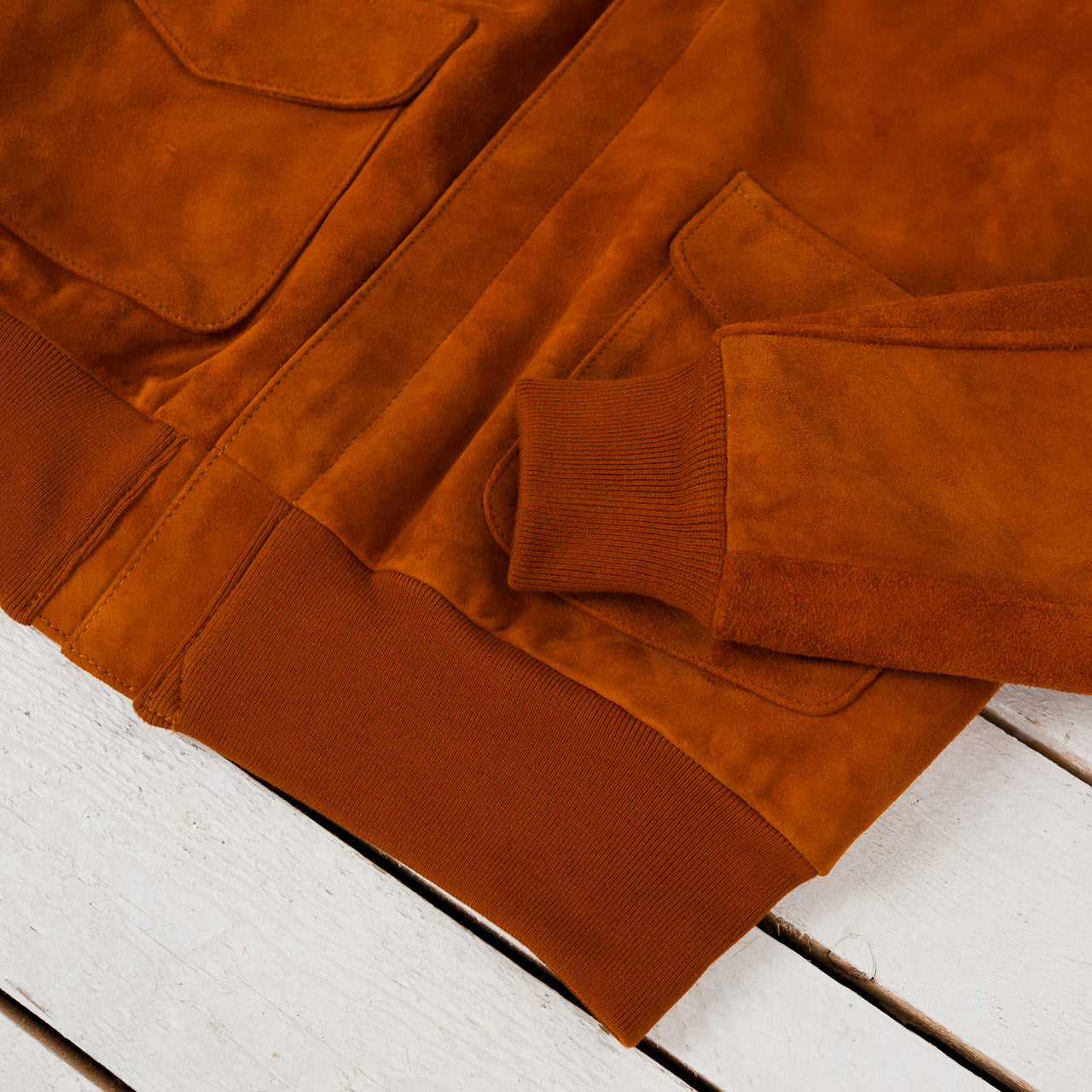 Suede Horsehide A-2 Flight Jacket Suede Brown