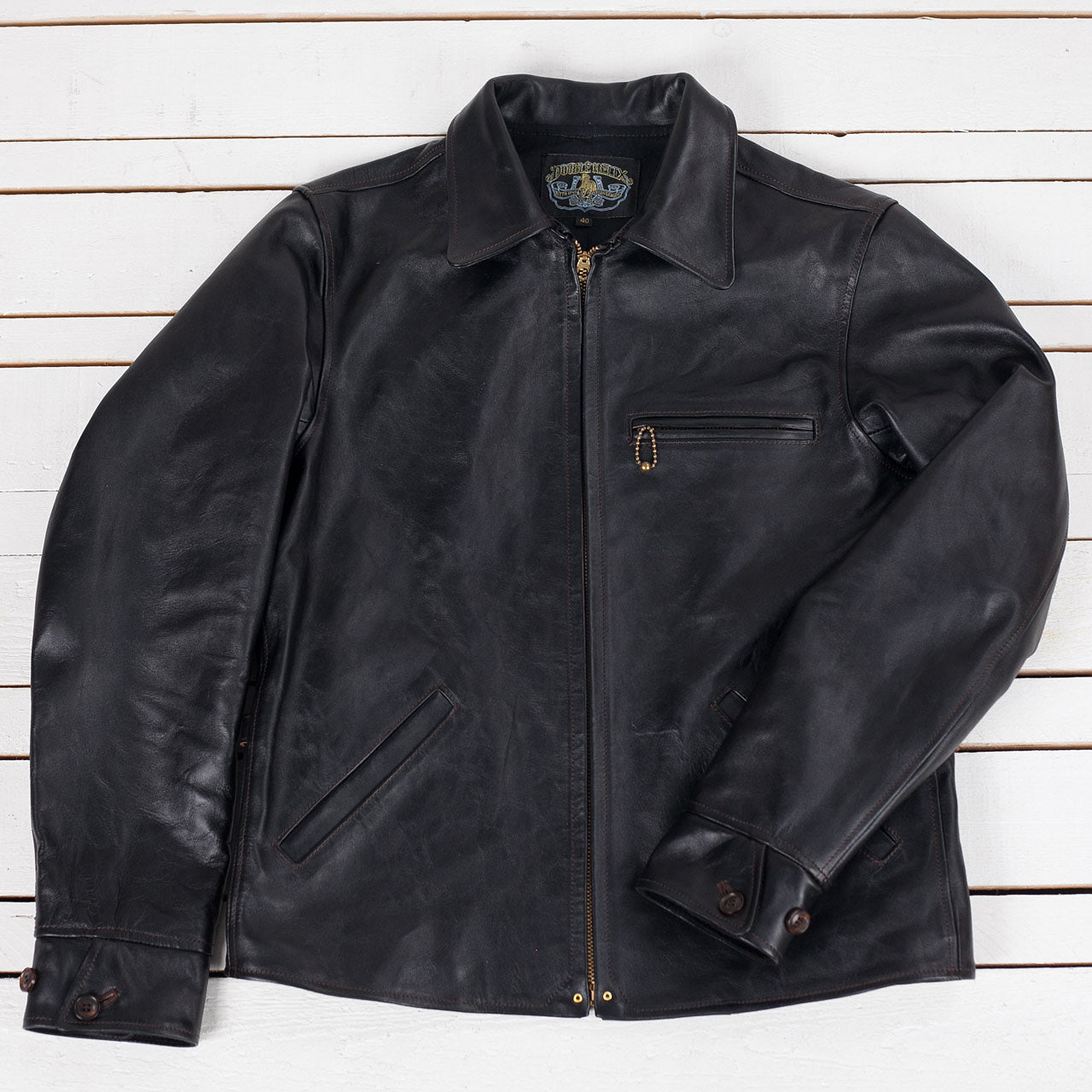 Pferdelederjacke "Classic 1930s" Schwarz