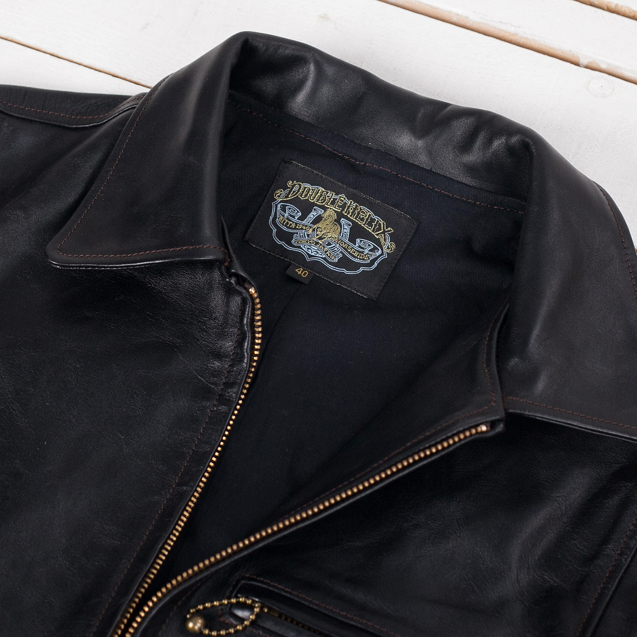 Pferdelederjacke "Classic 1930s" Schwarz