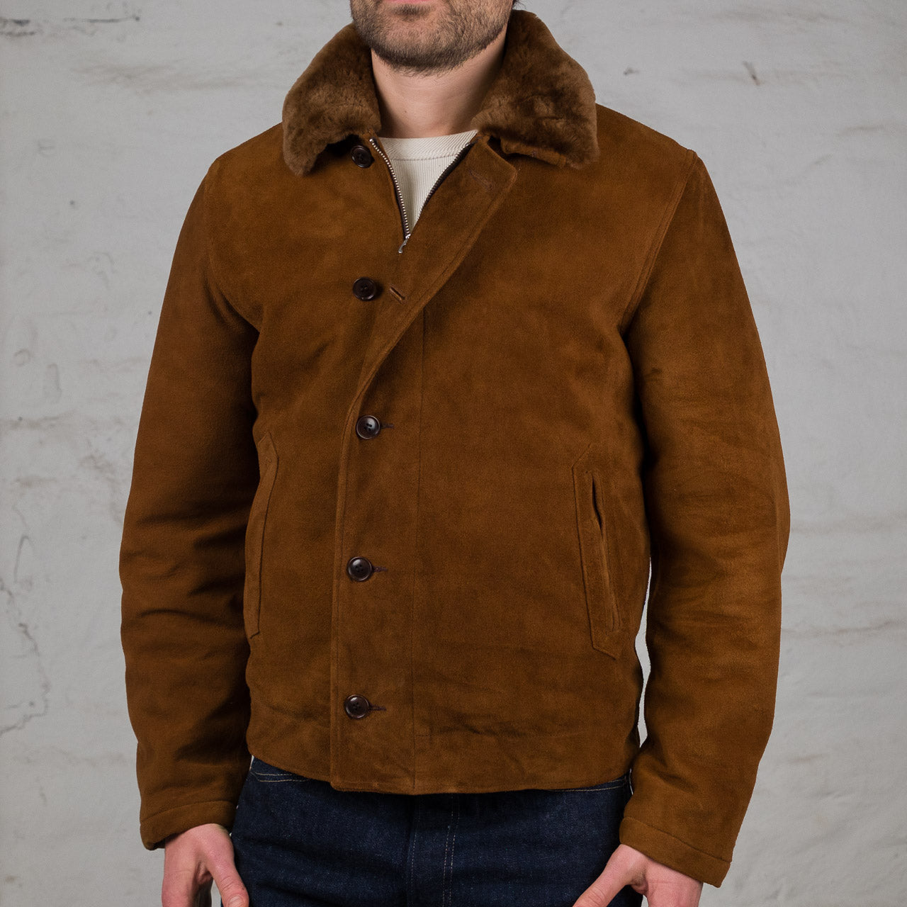 DH x BS Kōenji Deck Jacket Suede Horsehide