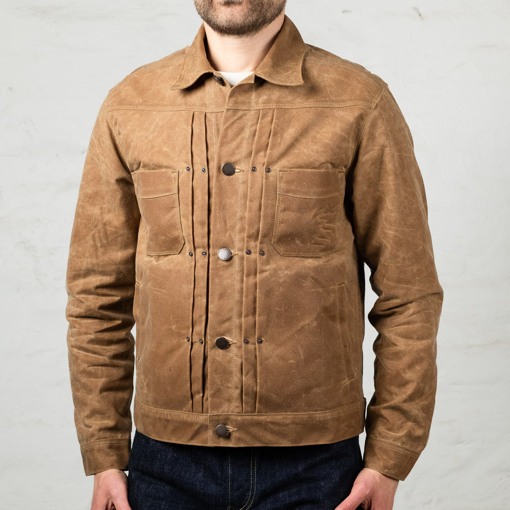 Blouson Riders en toile cirée rouille