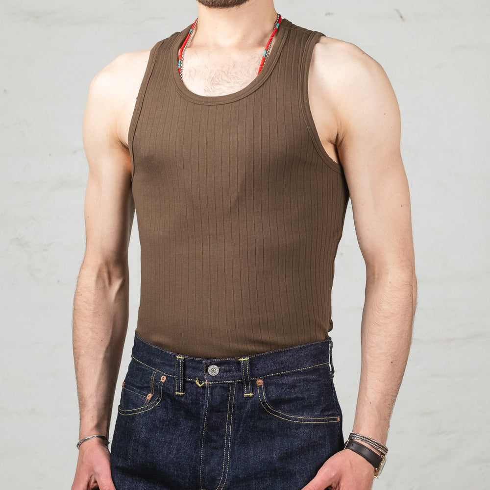 Ribbed Tank Olive