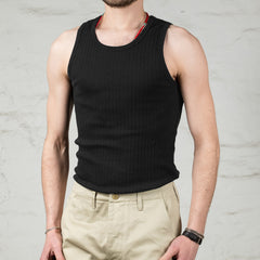Ribbed Tank Black