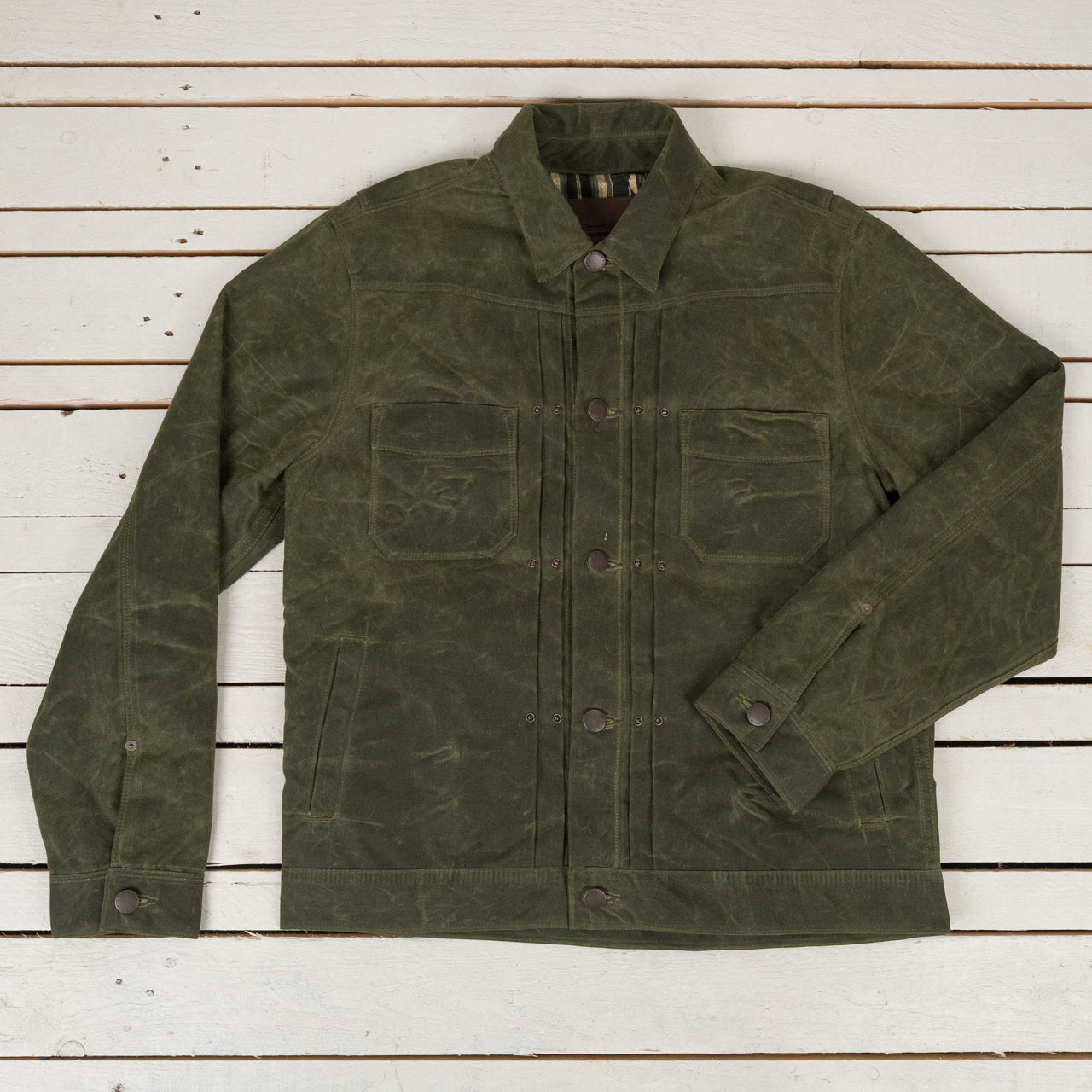 Riders Jacket Waxed Olive