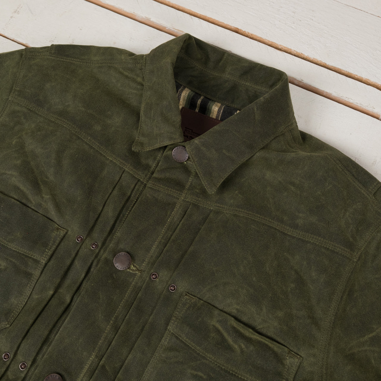 Riders Jacket Waxed Olive