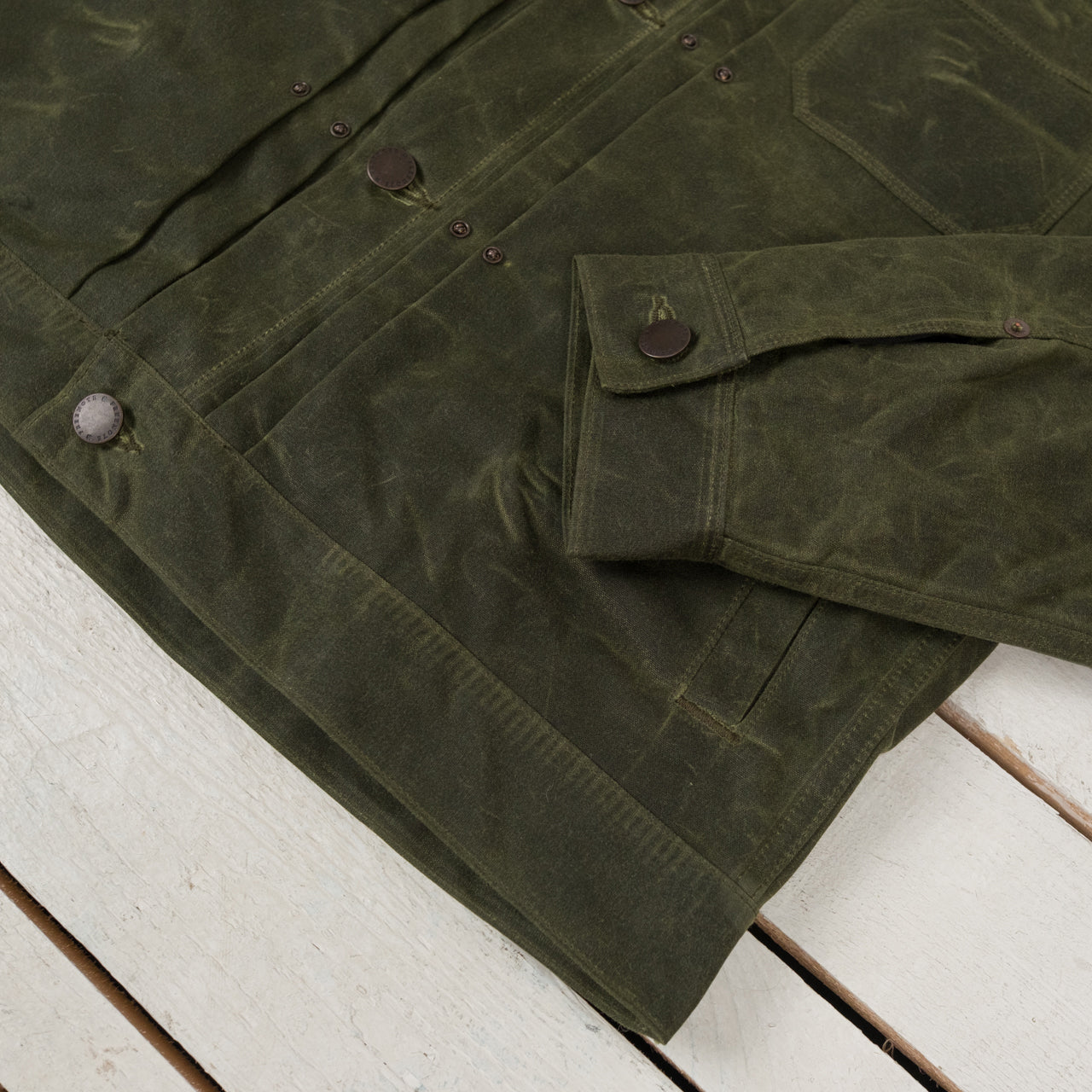Riders Jacket Waxed Olive