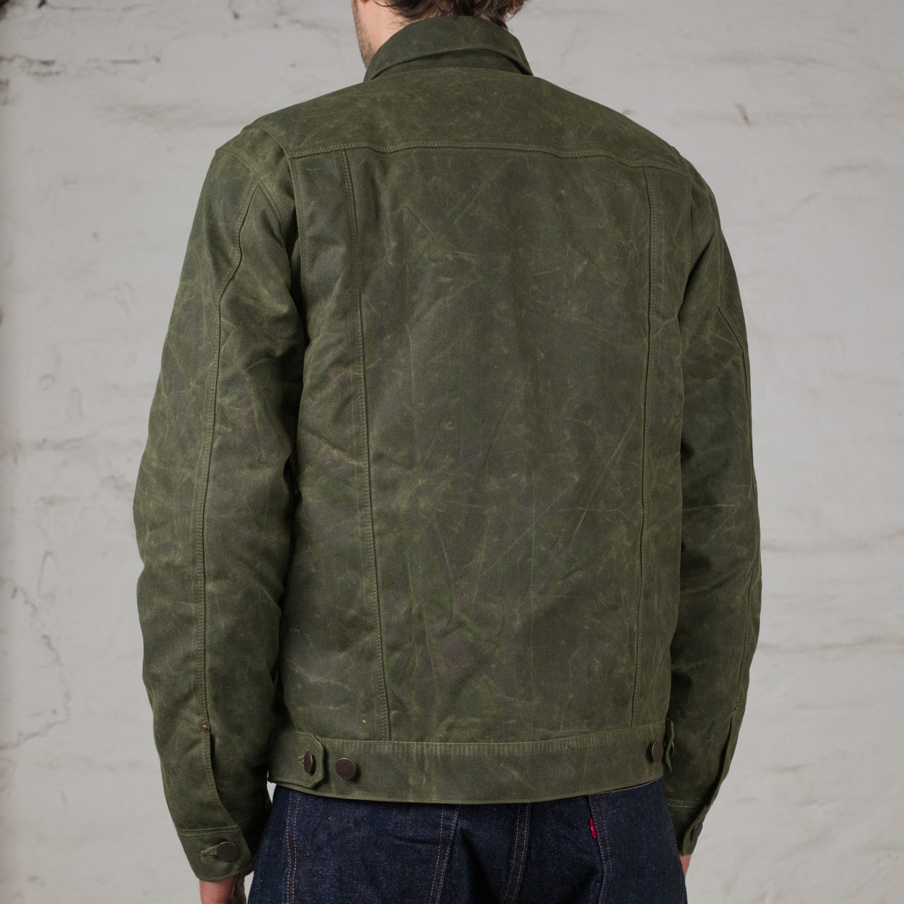 Riders Jacket Waxed Olive
