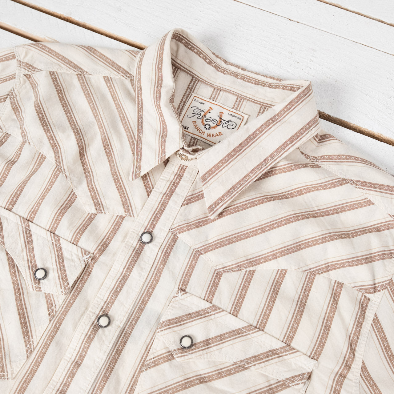 Calico Western Shirt Brown Stripe