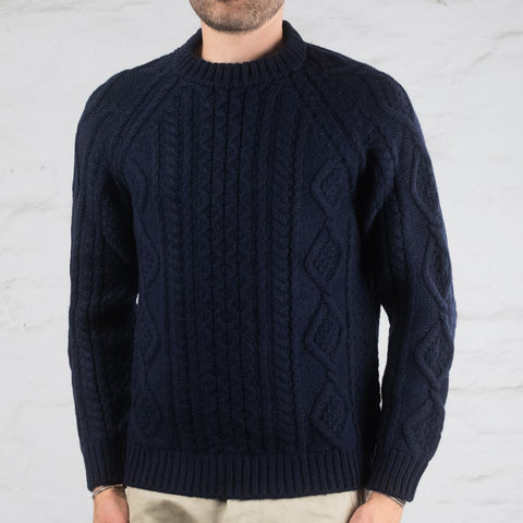 Crewneck Cableknit Blue