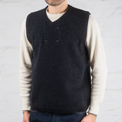 Merino Knit Vest Charcoal