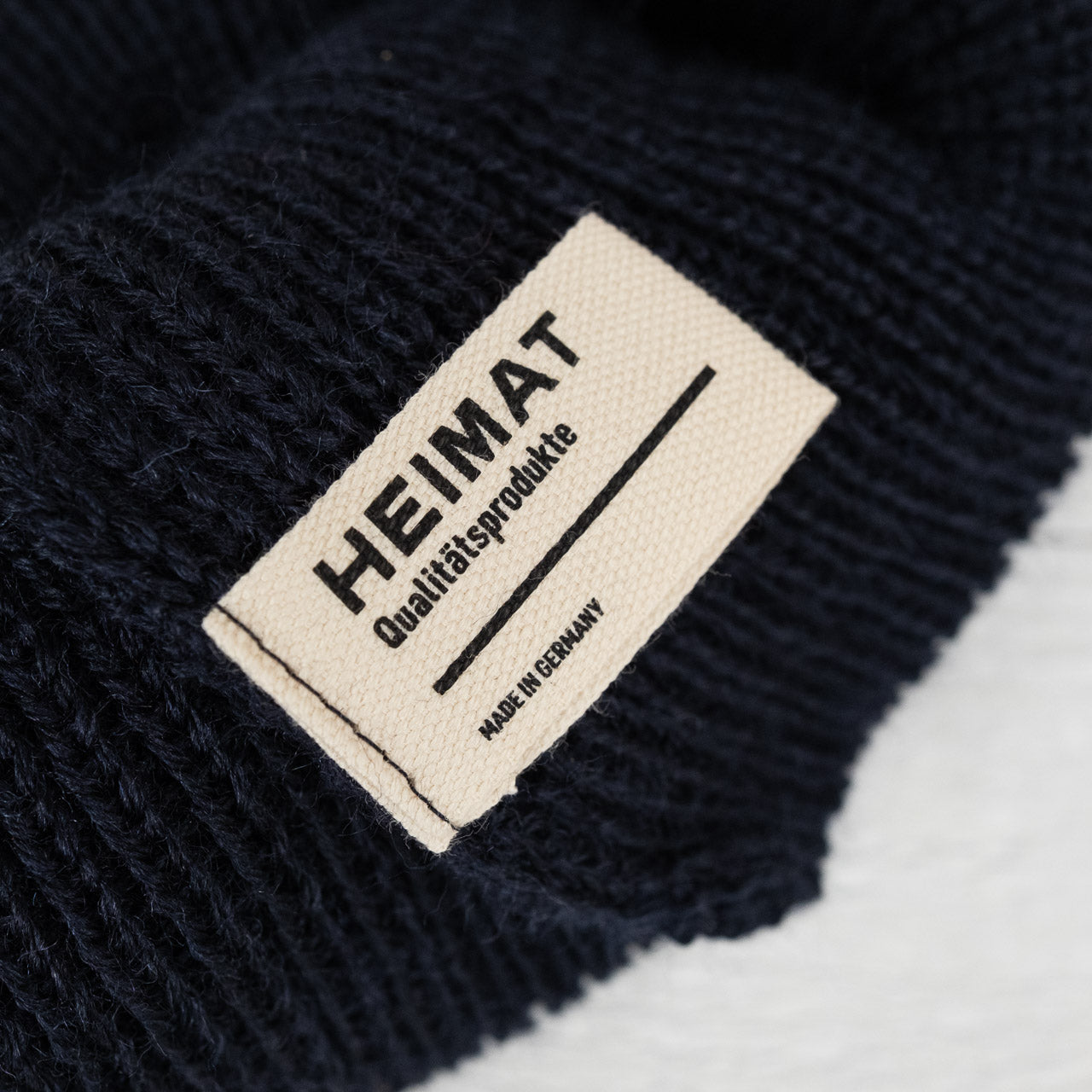 Heimat U-Boot Hat Navy, Detailansicht des Labels innen