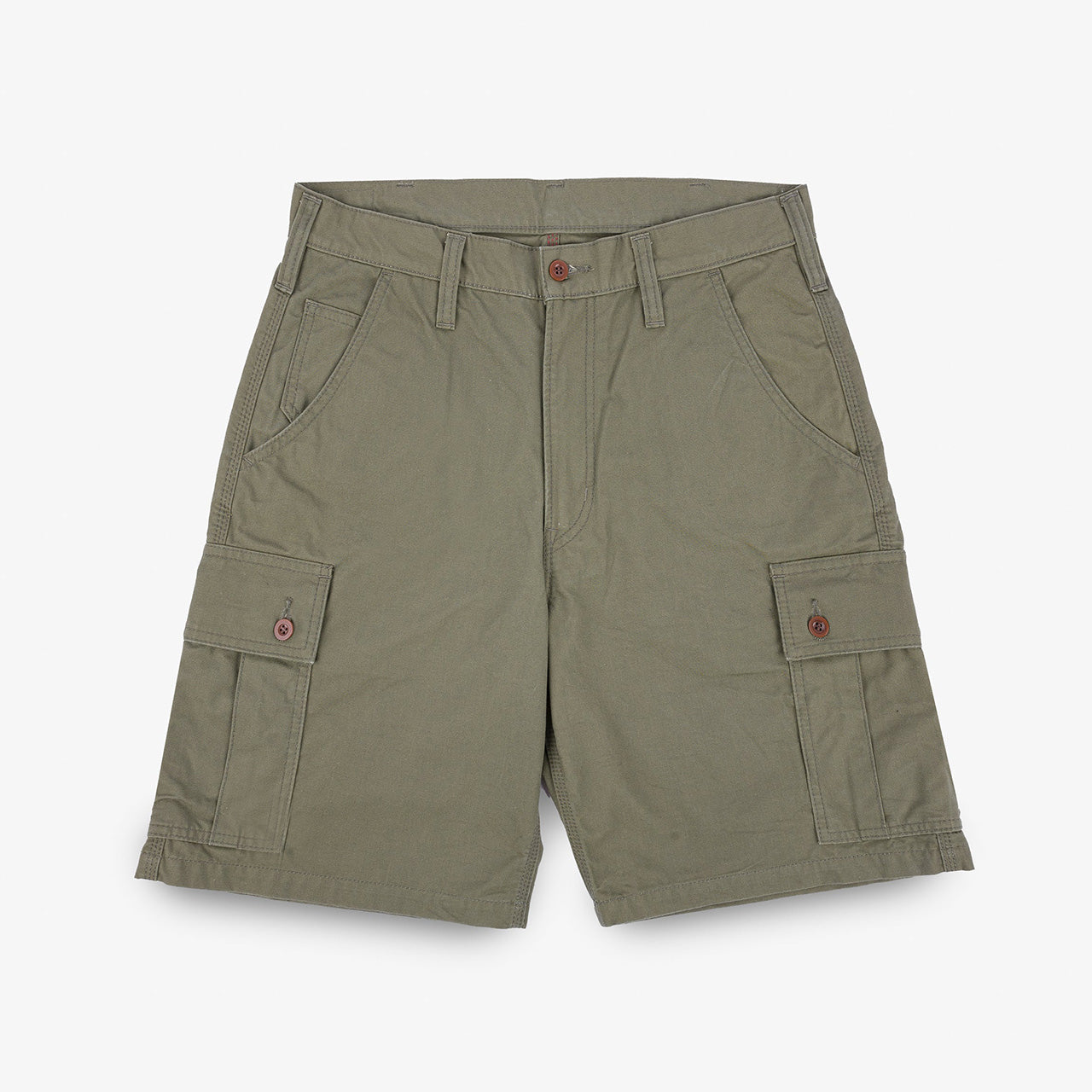 IH-740-GRN 9 oz. Canvas Military Cargo Shorts Green
