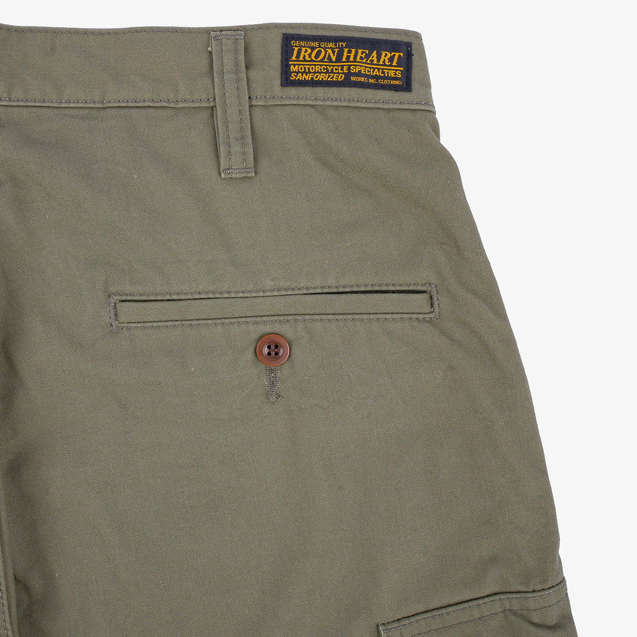 IH-740-GRN 9 oz. Canvas Military Cargo Shorts Green