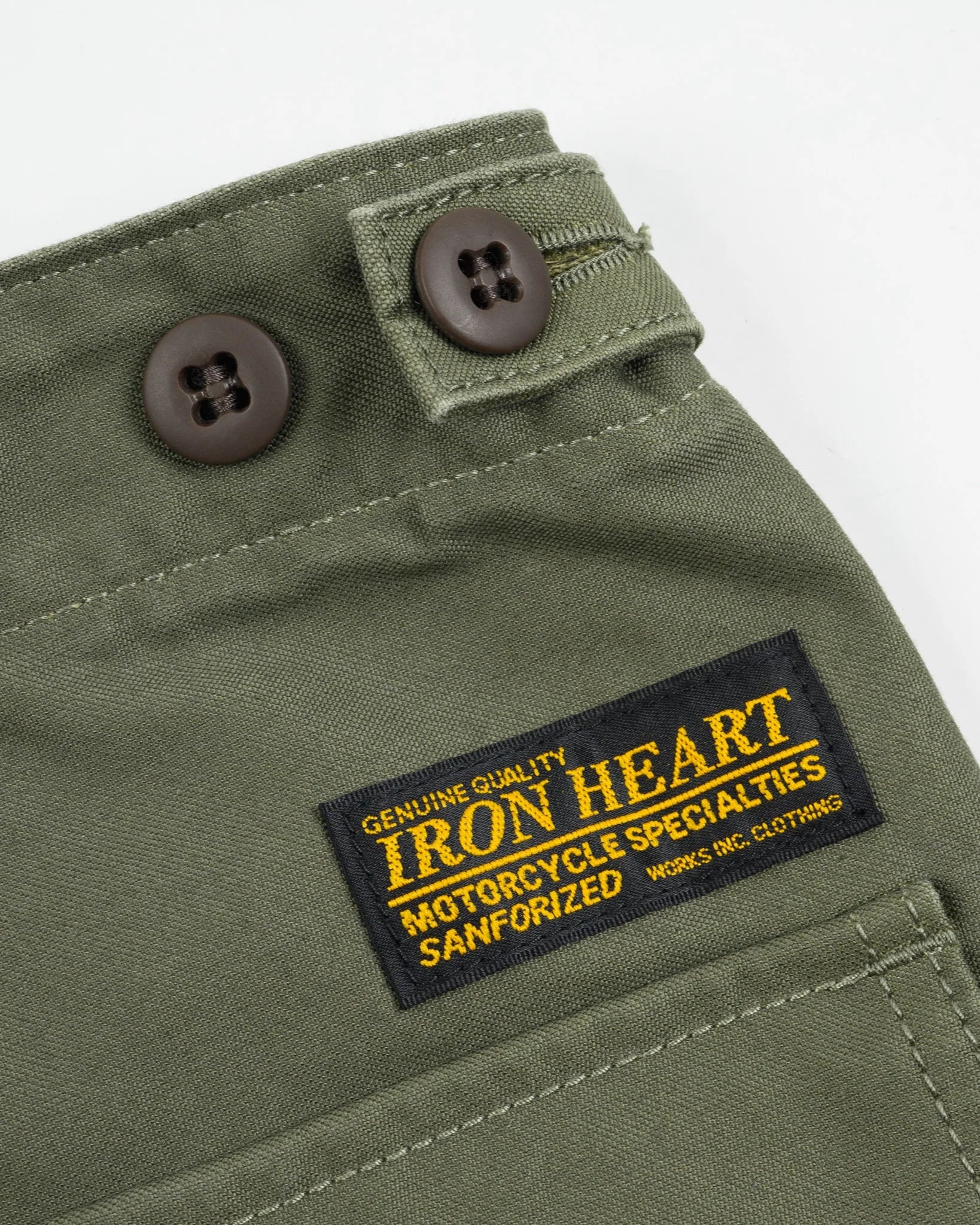 IH-744-GRN 10 oz. Back Sateen Baker Pants Army Green