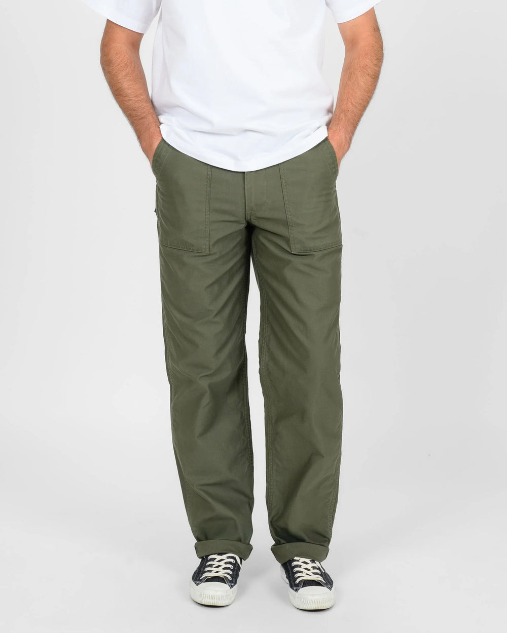 IH-744-GRN 10 oz. Back Sateen Baker Pants Army Green