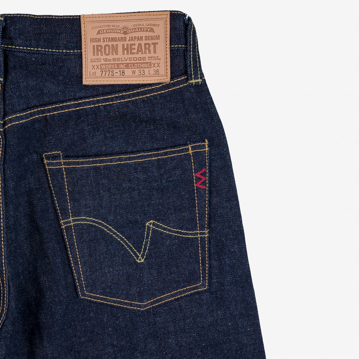 IH-777S-18 18 oz. Slim straight vintage selvedge