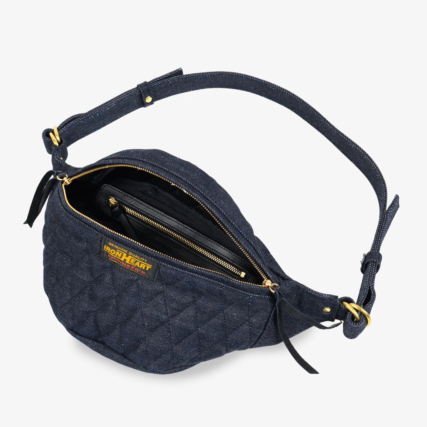 IHE-51-IND 25 oz. Selvedge Denim Waist Bag Indigo