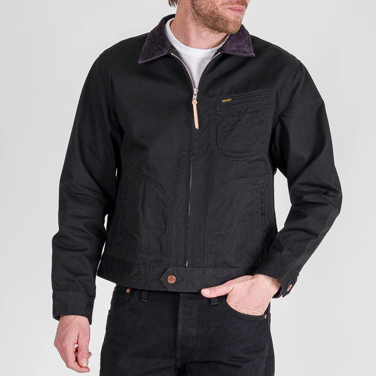 IHJ-144-BLK 12oz Kurashikizome® Twill Work Jacket Black