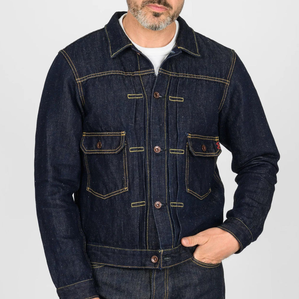 IHJ-163-IND 14oz Cotton/Linen Denim Type II Jacket Indigo