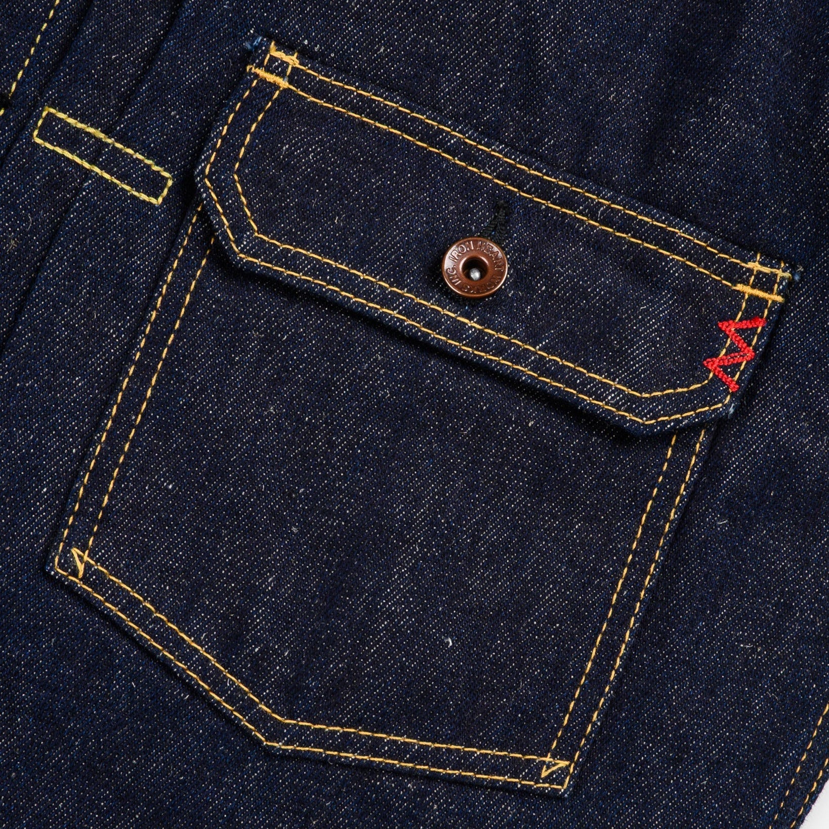 IHJ-163-IND Veste Type II en Jean Coton/Lin 14 oz Indigo