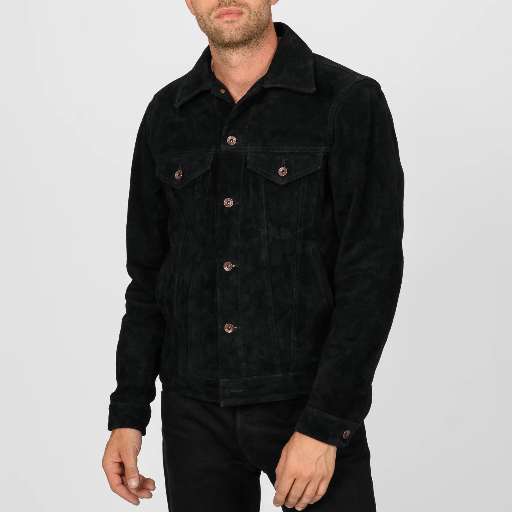IHJ-49-BLK Split Steer Modified Type III Jacket Black