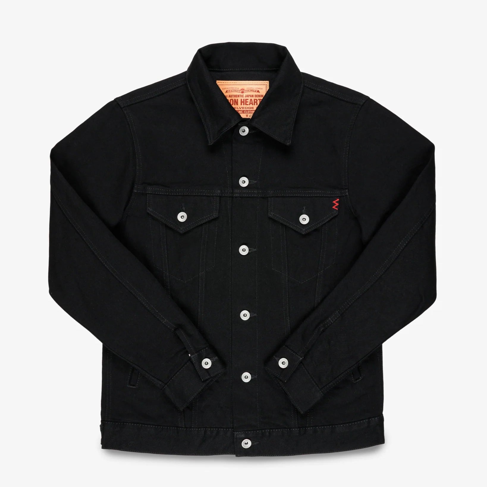 IHJ-86-BLK 14 oz. Selvedge Denim Modified Type III Jacket Black/Black