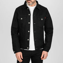 IHJ-86-BLK 14 oz. Selvedge Denim Modified Type III Jacket Black/Black