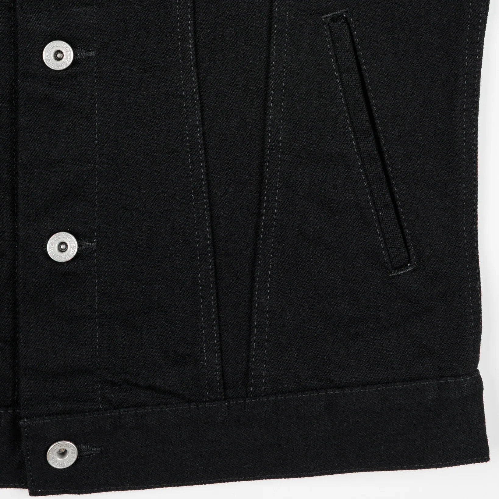 IHJ-86-BLK 14 oz. Selvedge Denim Modified Type III Jacket Black/Black