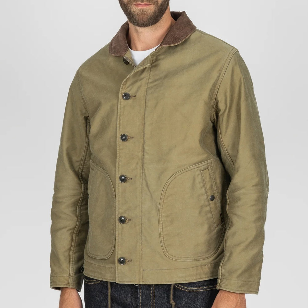 IHM-48-KHA 12 oz. Whipcord Lightweight N1 Deck Jacket Khaki