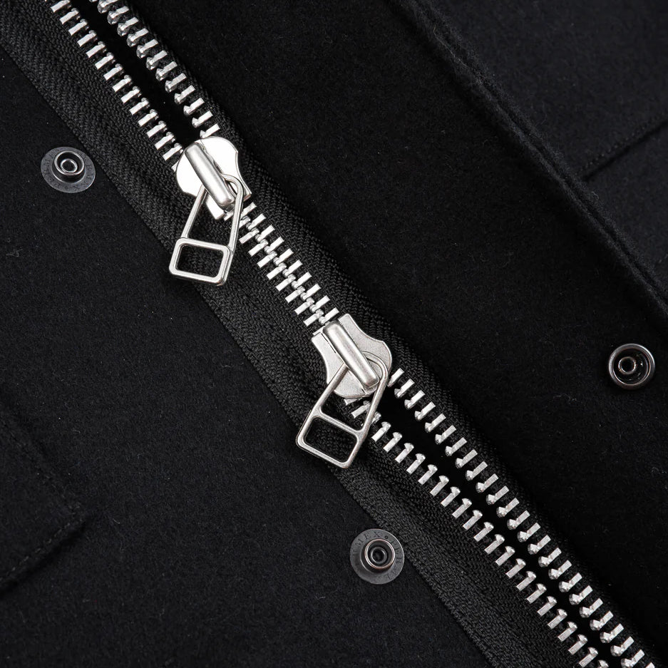 IHM-49-BLK 21oz Melton Wool M65 Field Jacket Schwarz