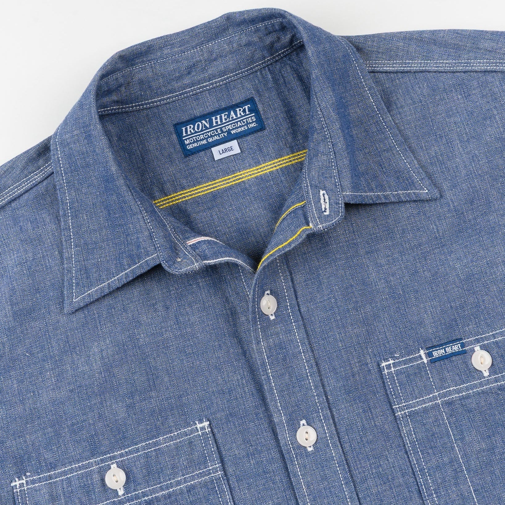 IHSH-21-BLU 10 oz. Chambray Work Shirt
