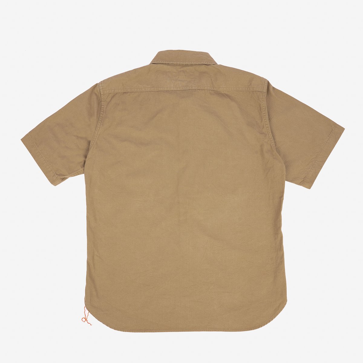 IHSH-393 7oz Fatigue Cloth Short Sleeved Work Shirt Khaki