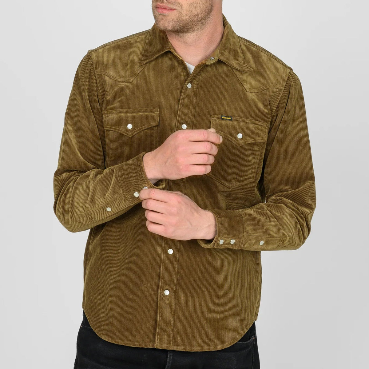 IHSH-398-CAM 11oz Corduroy Western Shirt Camel