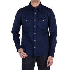 IHSH-409-IB 19oz Selvedge Denim CPO Shirt Indigo/Black