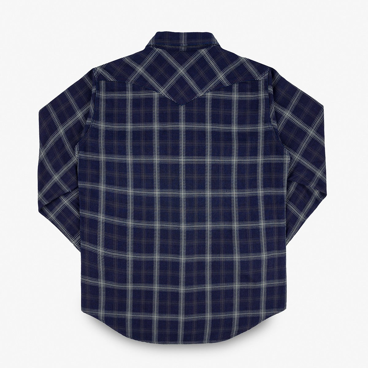 IHSH-411-BLK 9 oz. Indigo Check Western Shirt Black