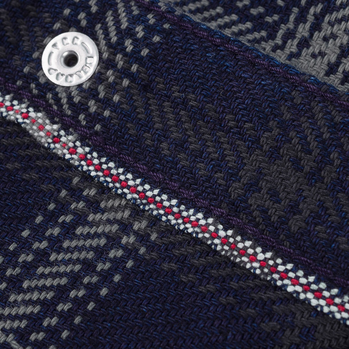 IHSH-411-BLK 9 oz. Indigo Check Western Shirt Black