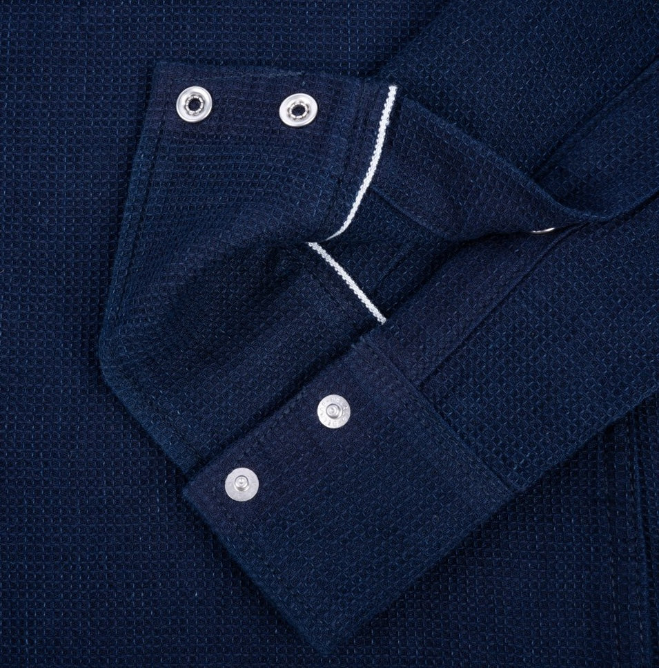 IHSH-413-IND 5oz Selvedge Dobby Cloth Western Shirt Indigo