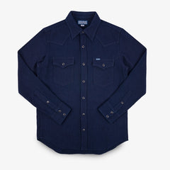 IHSH-413-IND 5oz Selvedge Dobby Cloth Western Shirt Indigo