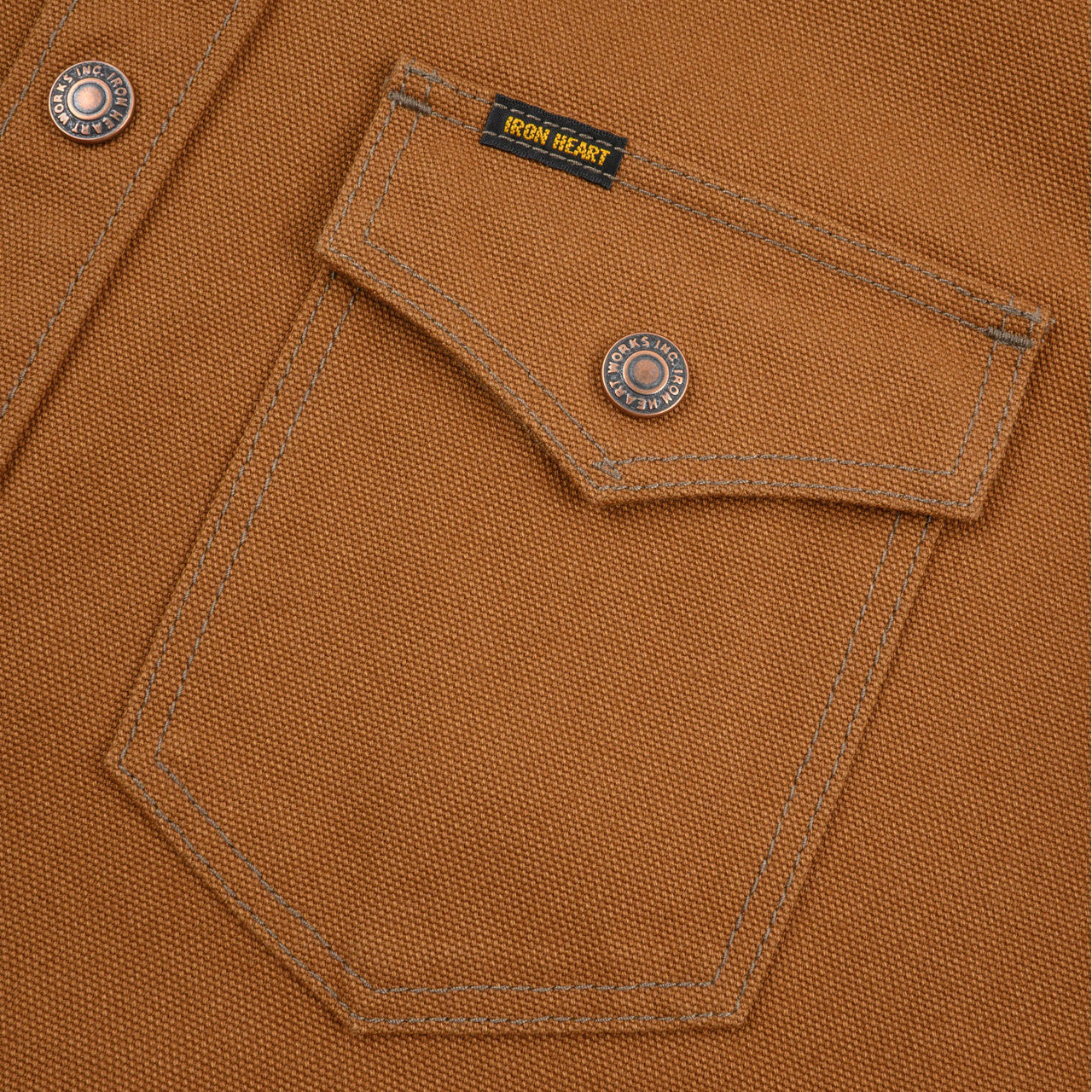 IHSH-422-BRN 17 oz. Cotton Duck CPO Shirt Braun