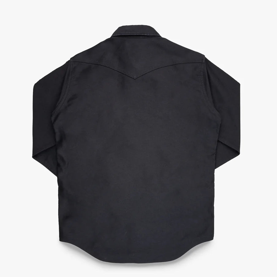 IHSH-426-BLK 12 oz. Military Moleskin Western Shirt Black