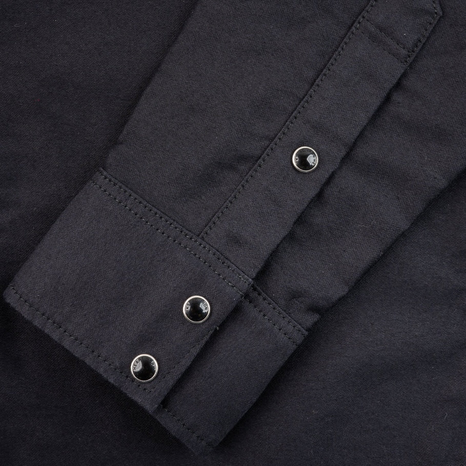 IHSH-426-BLK 12 oz. Military Moleskin Western Shirt Black
