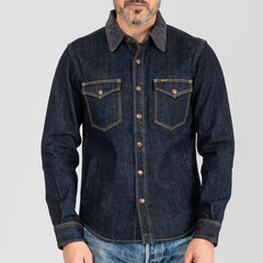 IHSH-427-IND 16 oz. Selvedge Denim CPO Shirt Indigo