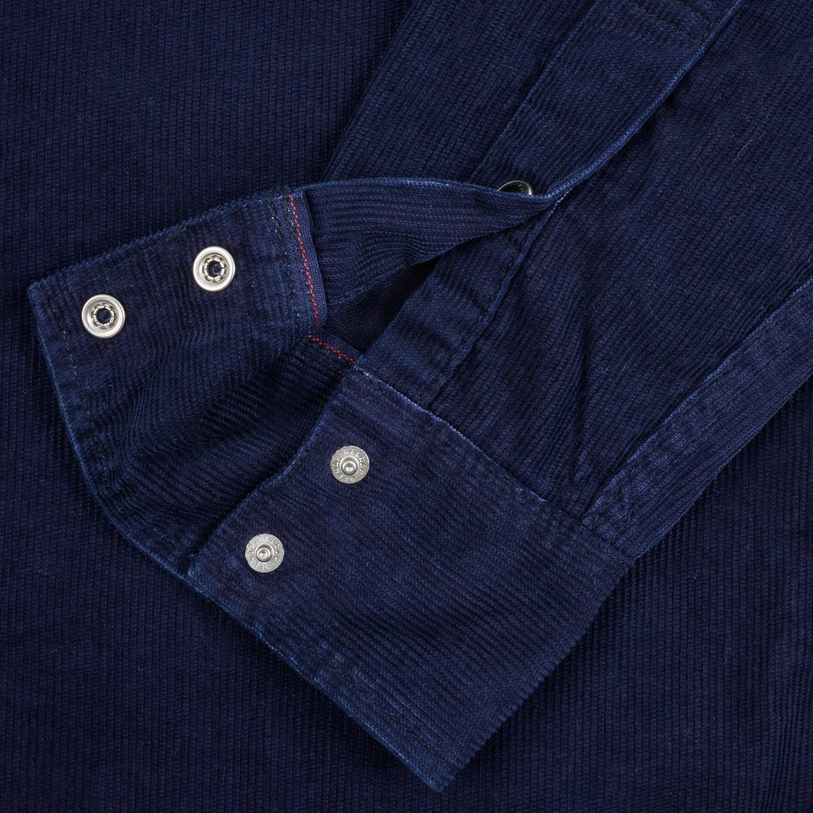 IHSH-438-IND Chemise Western en velours côtelé selvedge indigo 7,5 oz.