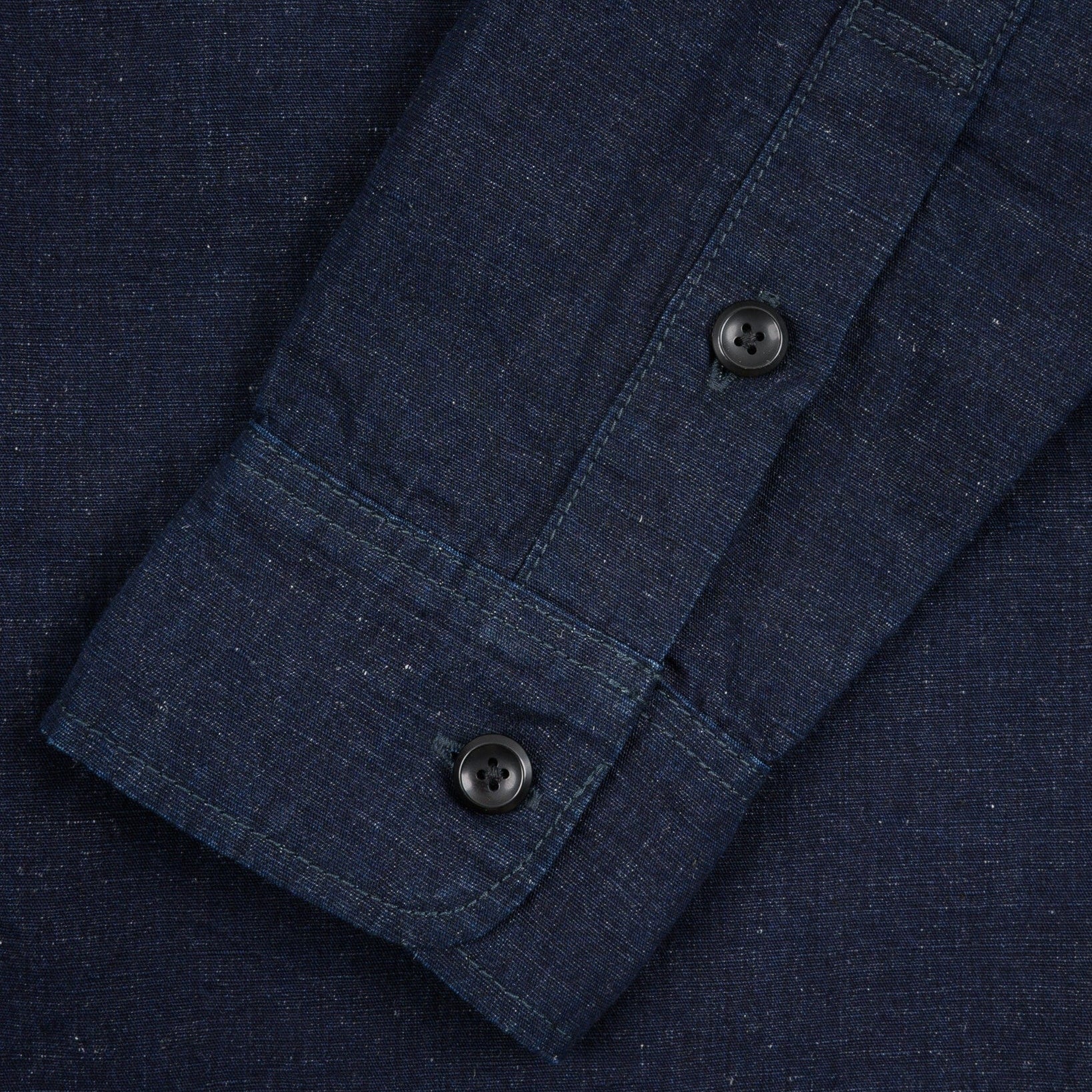 IHSH-443-IND 7 oz. Cotton Linen Chambray Work Shirt Indigo