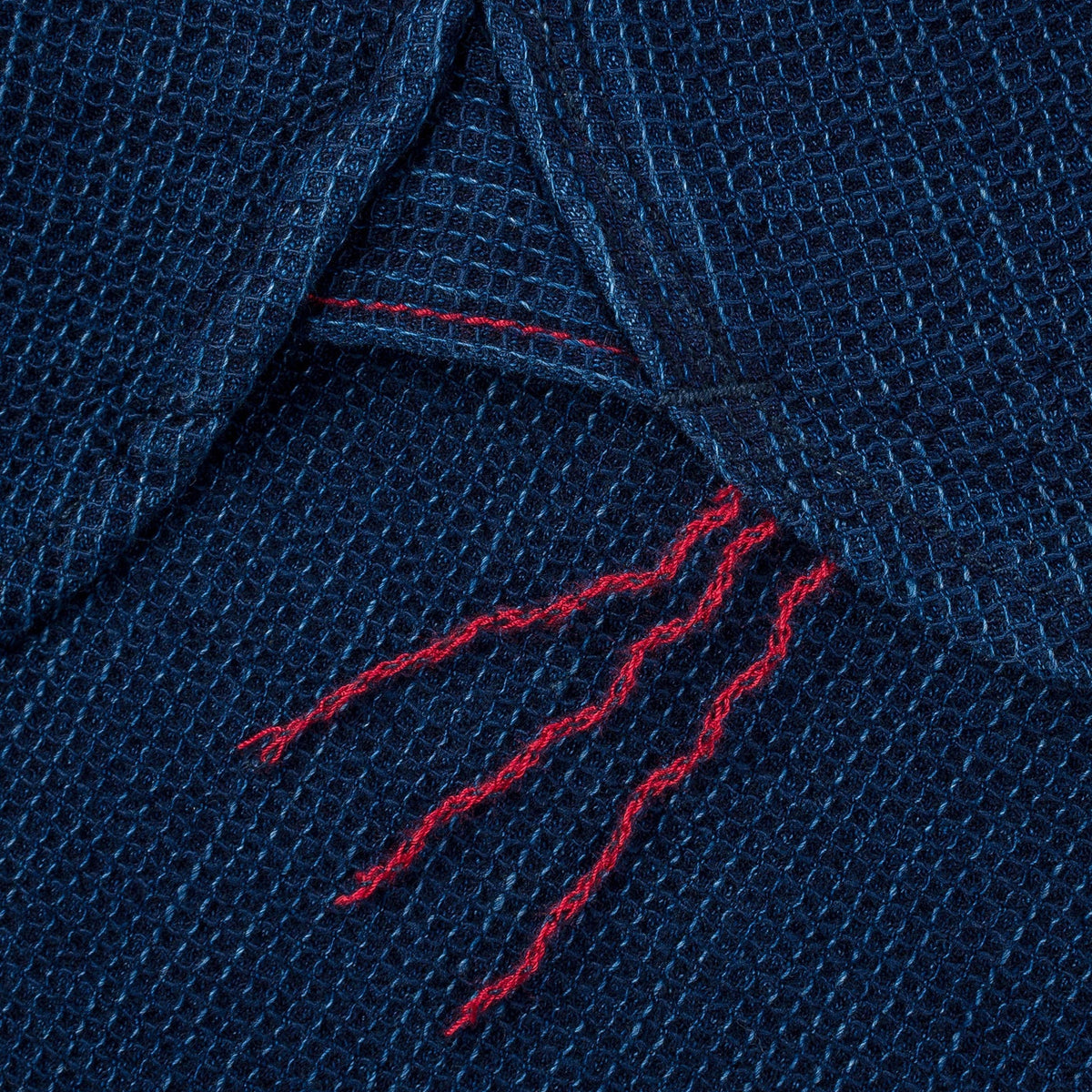 IHSH-96-IND Waffle Work Shirt Indigo
